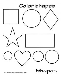 Color the Shapes Coloring Page | VIRGINIA WRIGHT, Author – Illustrator